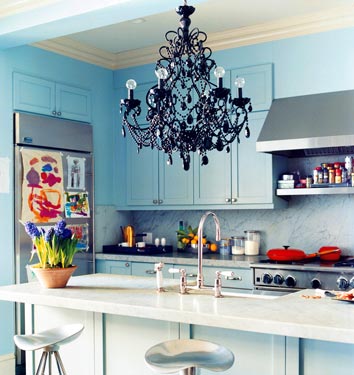 Robbins Egg Blue Kitchen Cabinets Domino Magazine